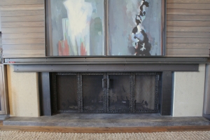 inside fireplace